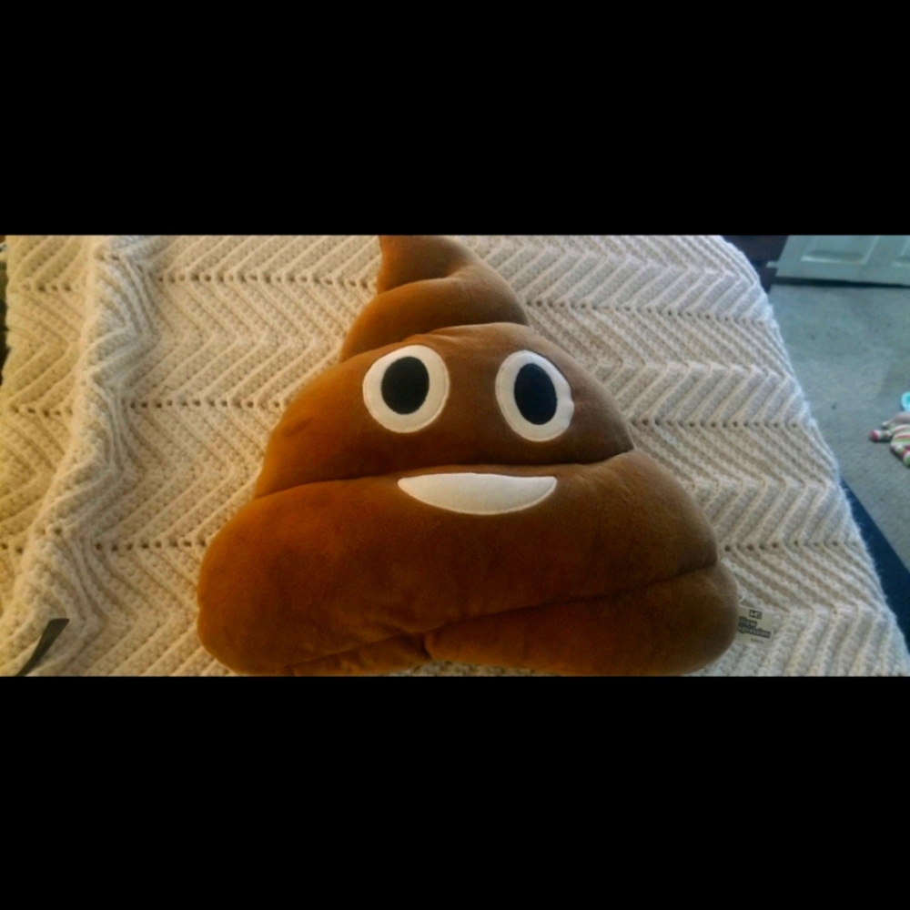 Emoji pillow expression poo poo